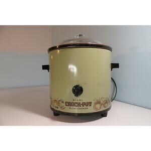 Vintage Rival 3-1/2 Quart Crock Pot 3100/1 Slow Cooker Avocado Tested Work Great